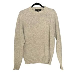 CELEBRITY CLUB Wool Crew Neck Long Sleeve Sweater Oatmeal Grey Cream XL